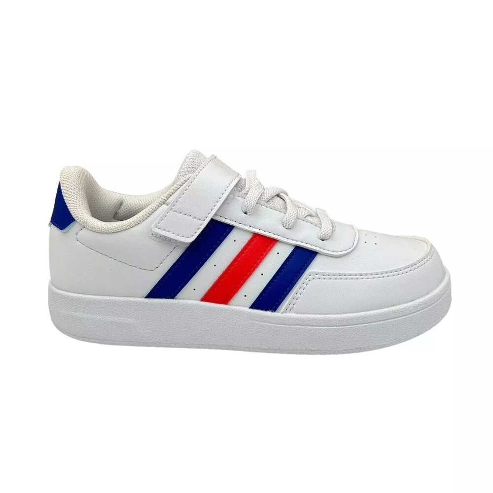 Adidas Breaknet Youth Boy's/Girl's‎ Slip on Sneakers Size 1.5 White/Multi Shoes - Picture 2 of 15